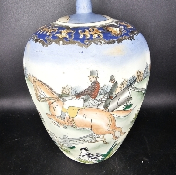 Vintage hand painted‎ Asian ginger jar/urn - Picture 3 of 9